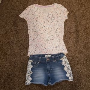 Kids girl bundle, shorts and shirt